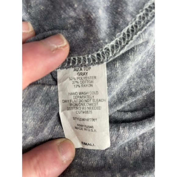 PPLA Clothing Women Gray Short Sleeve T-Shirt S Small - Picture 7 of 8